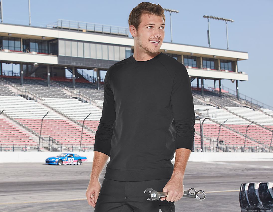 e.s. Sweatshirt cotton stretch, long fit