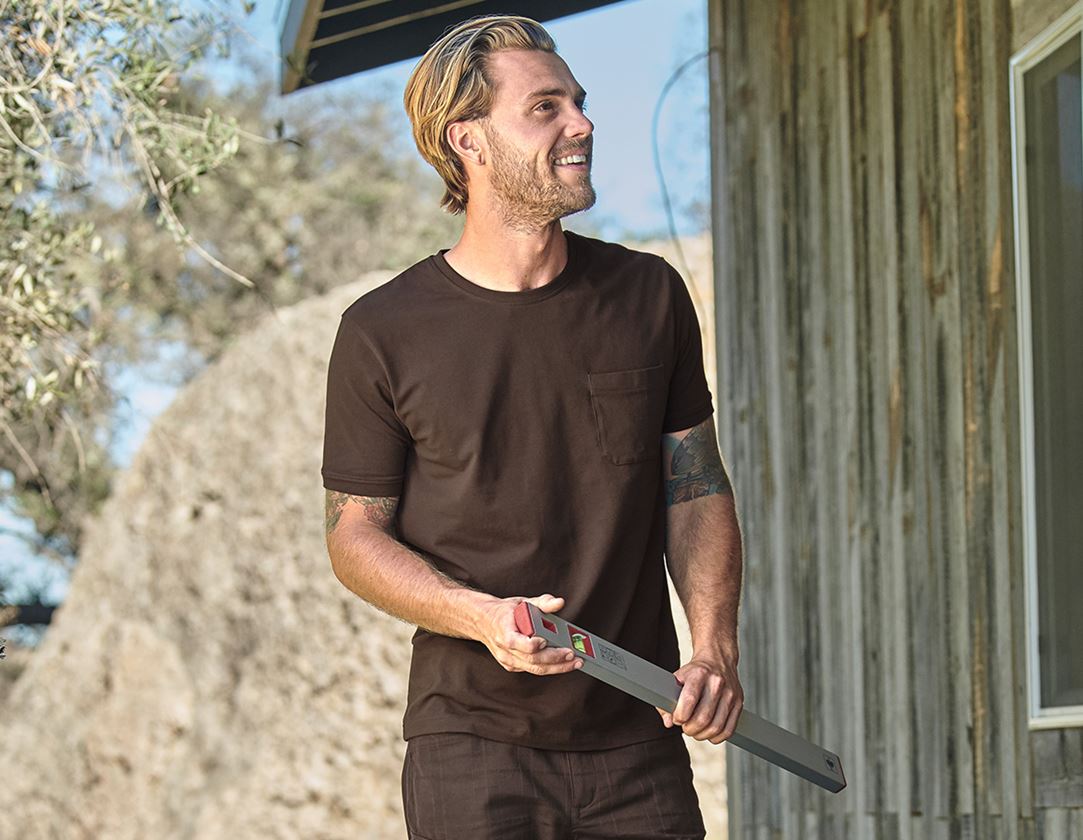 e.s. T-Shirt cotton stretch Pocket
