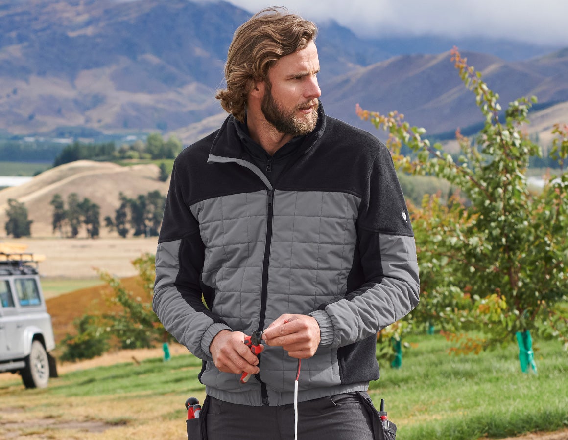 Hybrid Fleecejacke e.s.concrete