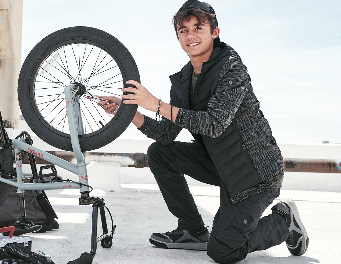 Hybrid Kapuzenstrickjacke e.s.motion ten,Kinder