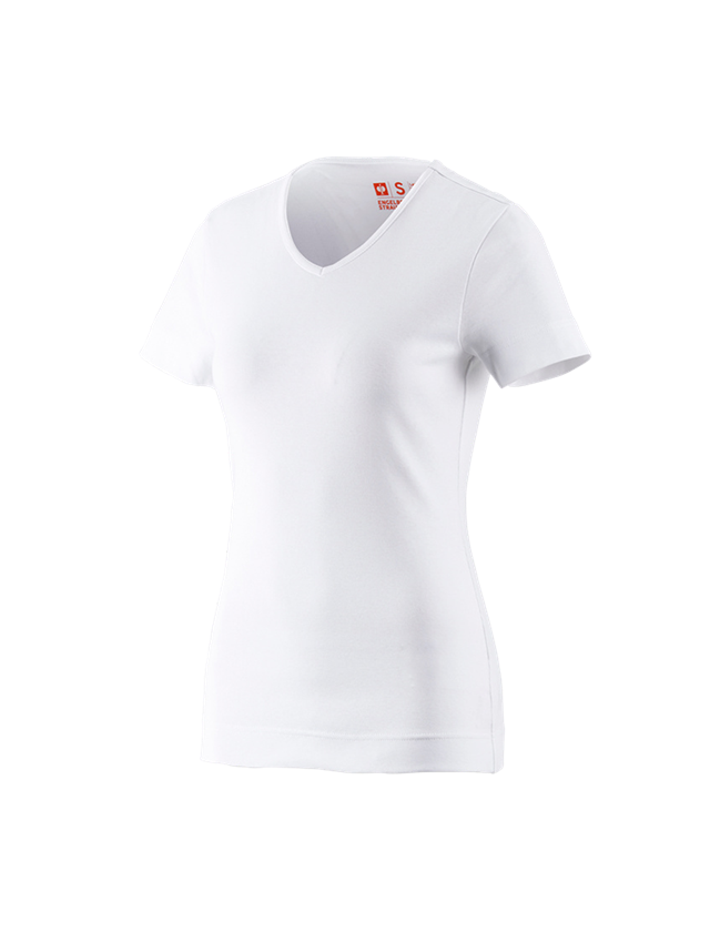 e.s. T-Shirt cotton V-Neck, Damen