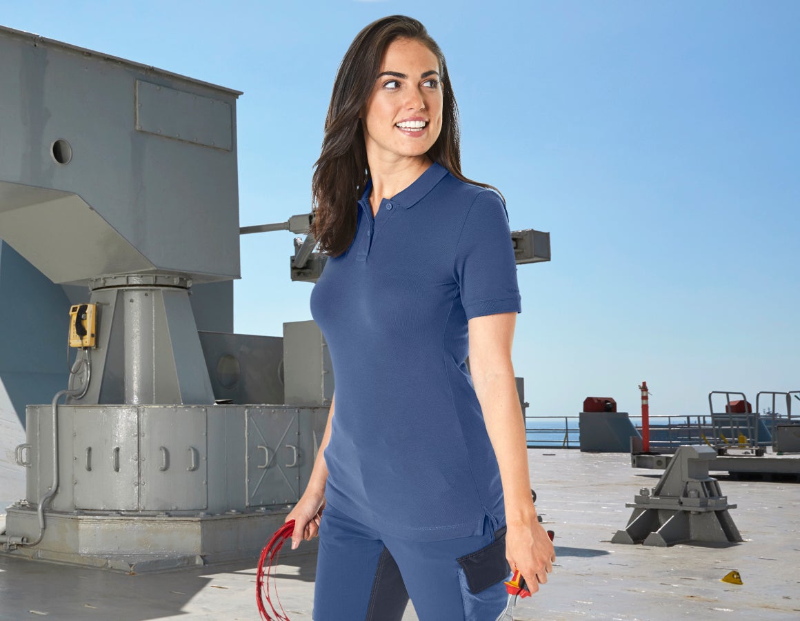 e.s. Piqué-Polo cotton stretch, Damen