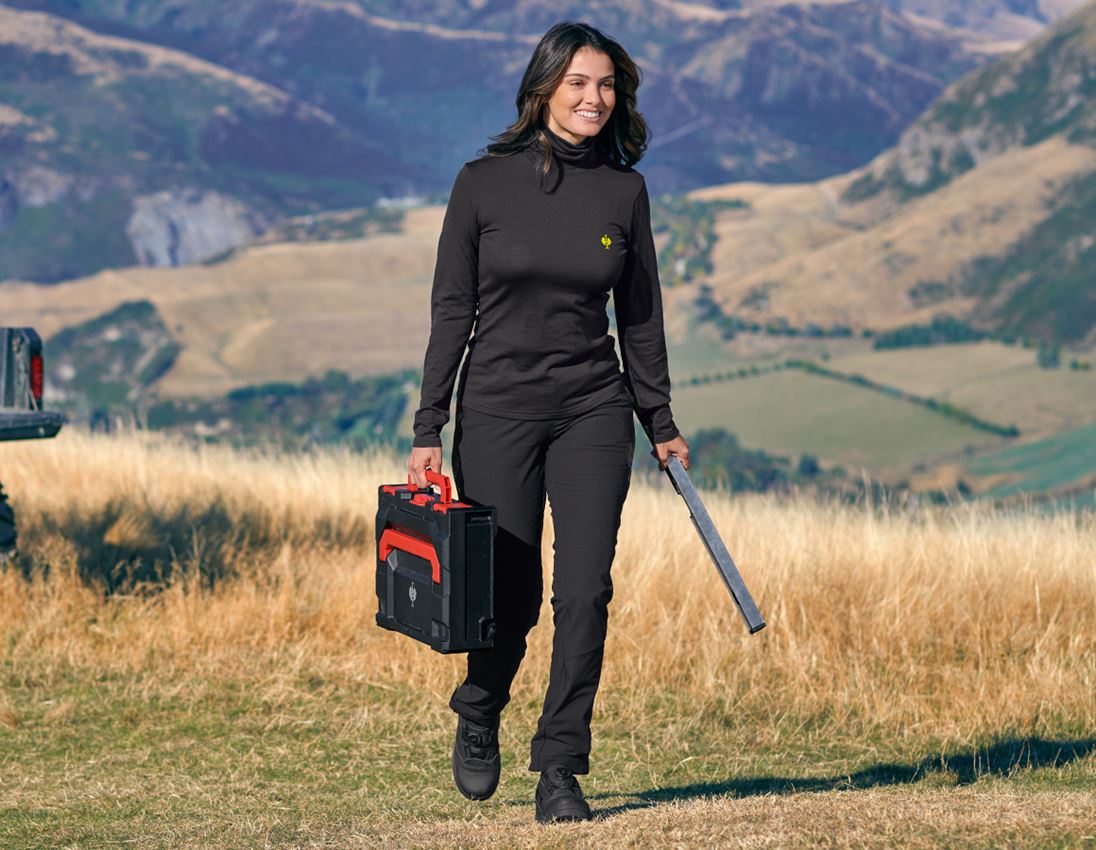 Rollkragenshirt Merino e.s.trail, Damen