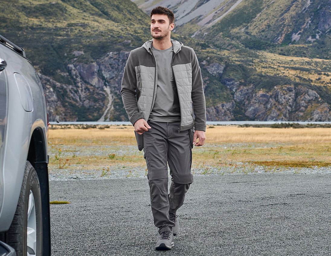 Hybrid Kapuzenfleecejacke e.s.concrete