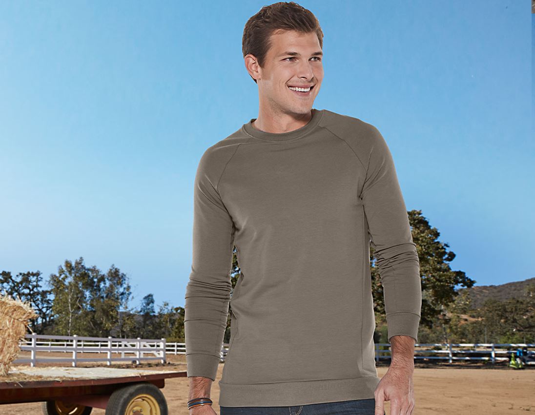 e.s. Sweatshirt cotton stretch, long fit