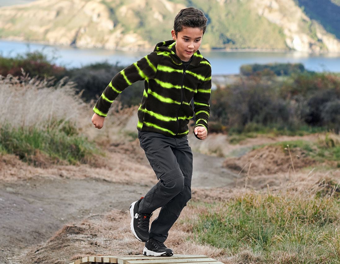 Kapuzenfleecejacke tie-dye e.s.motion ten, Kinder