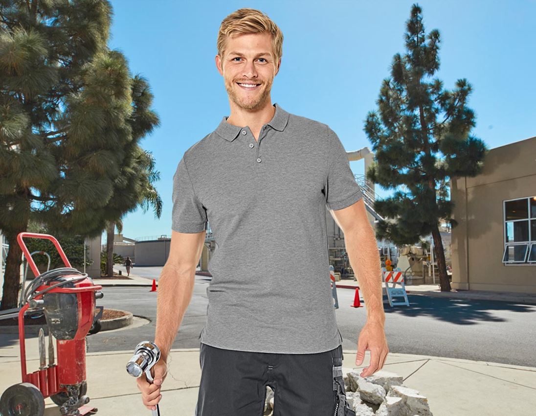 e.s. Piqué-Polo cotton stretch
