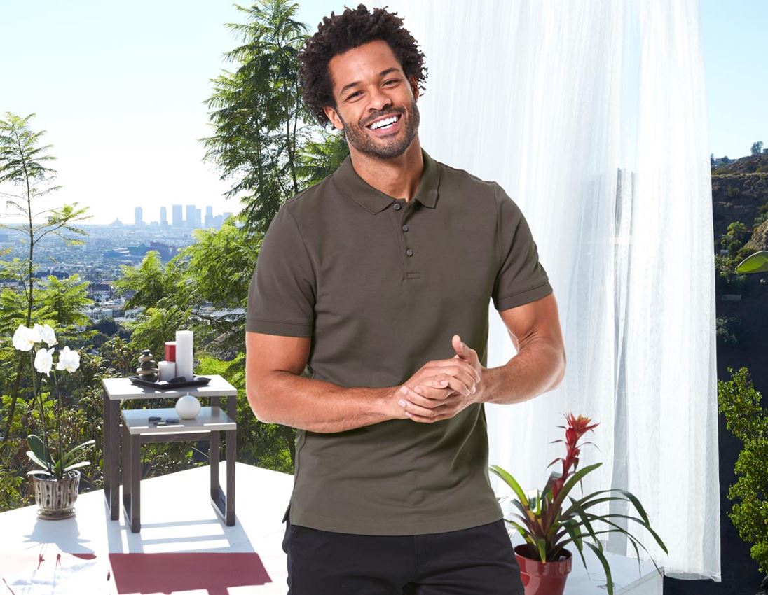 e.s. Piqué-Polo cotton stretch