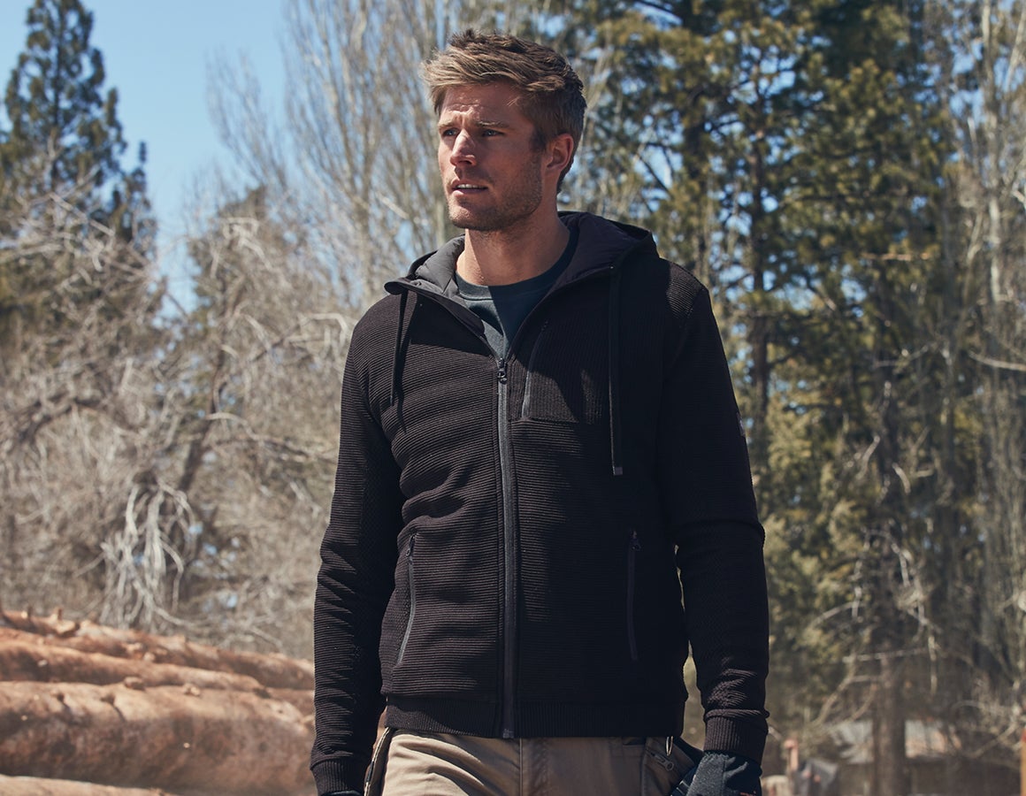 Windbreaker Kapuzenstrickjacke e.s.motion ten