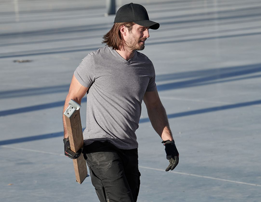 e.s. T-Shirt cotton stretch V-Neck