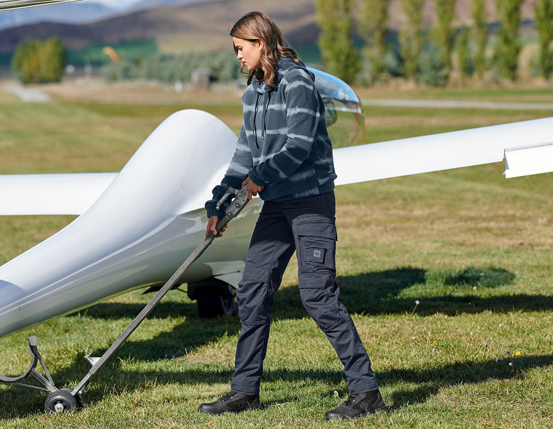 Fleece Hoody tie-dye e.s.motion ten, Damen