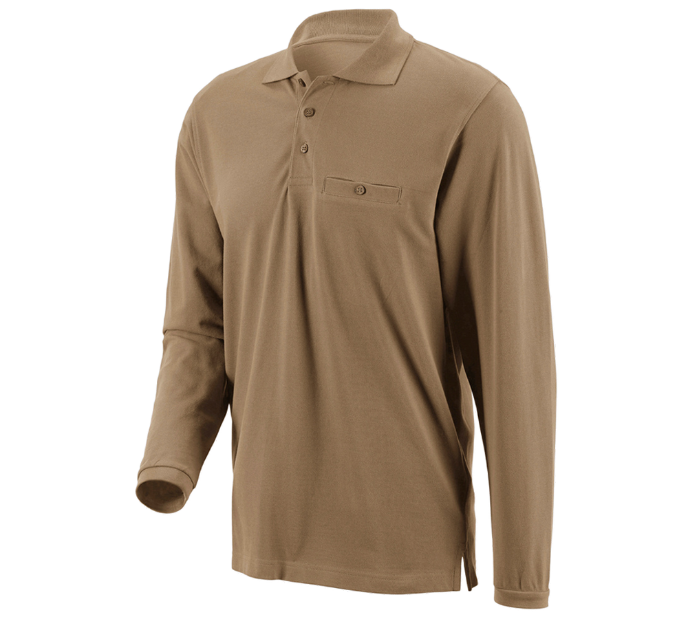 e.s. Longsleeve-Polo cotton Pocket