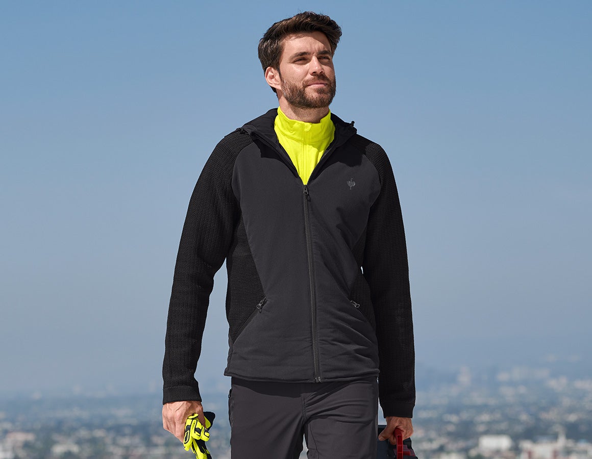 Hybrid Kapuzenstrickjacke e.s.trail