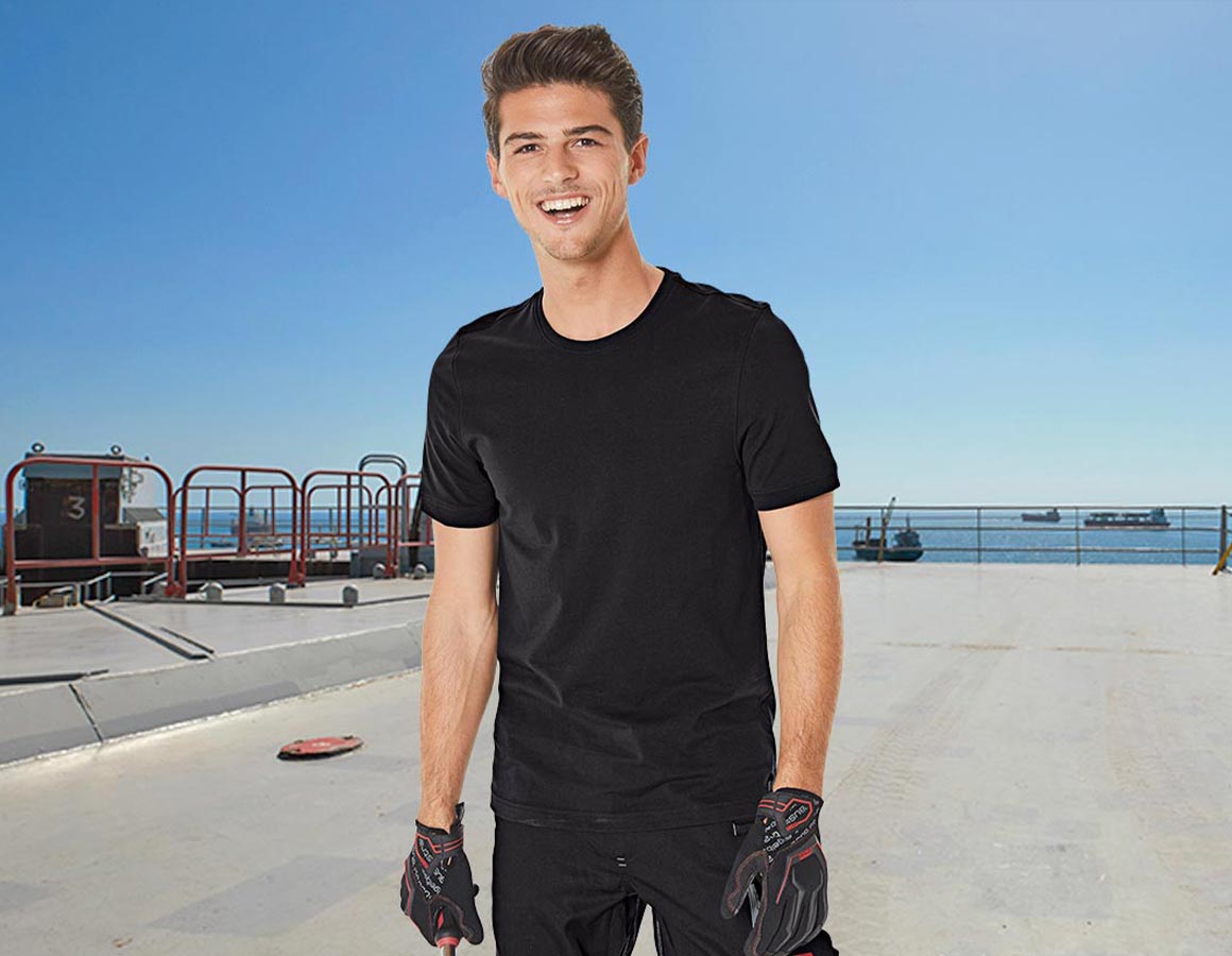 e.s. T-Shirt cotton stretch, slim fit