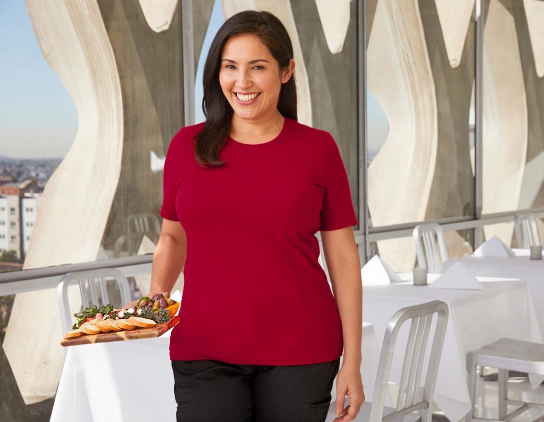 e.s. T-Shirt cotton stretch, Damen, plus fit