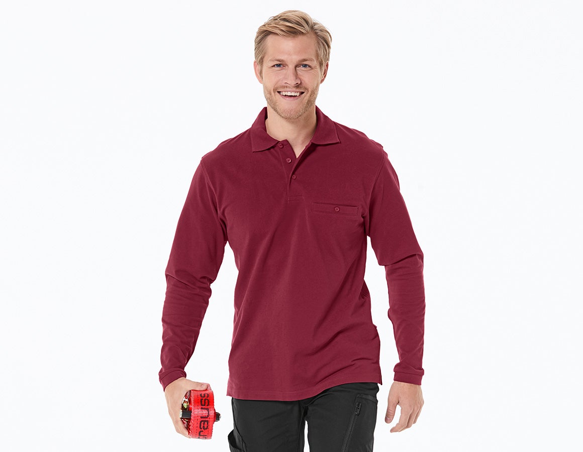 e.s. Longsleeve-Polo cotton Pocket