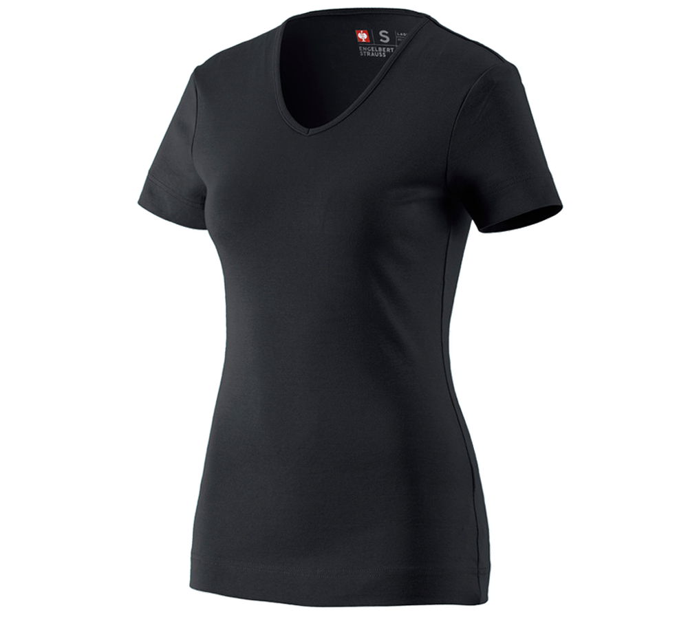 e.s. T-Shirt cotton V-Neck, Damen