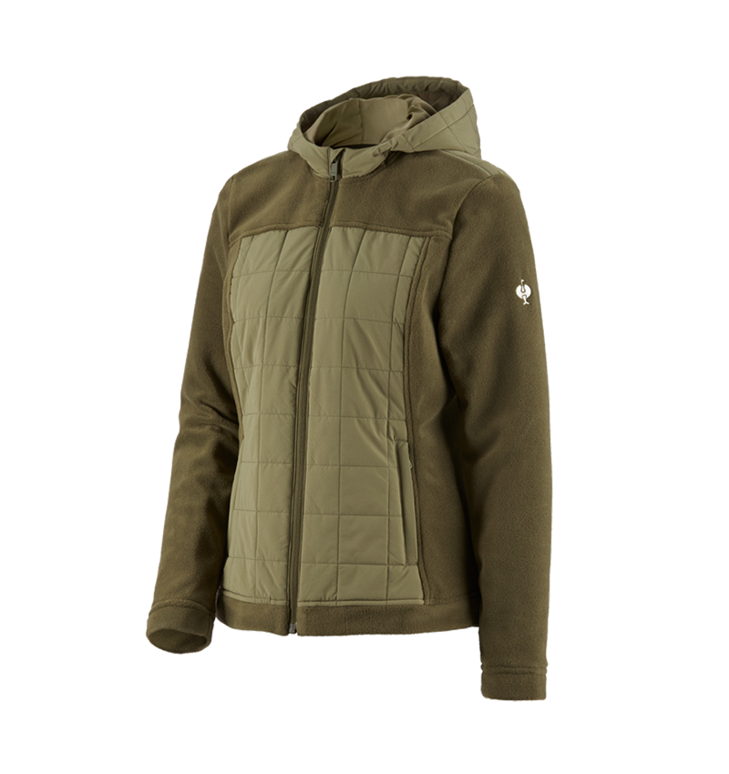 Hybrid Kapuzenfleecejacke e.s.concrete, Damen