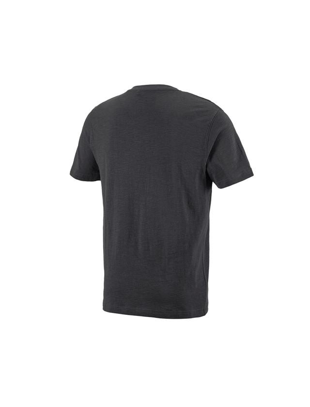 e.s. T-Shirt cotton slub V-Neck