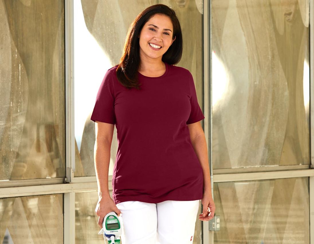 e.s. T-Shirt cotton stretch, Damen, plus fit