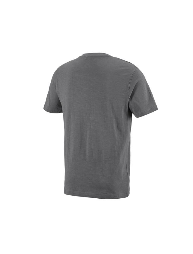 e.s. T-Shirt cotton slub V-Neck