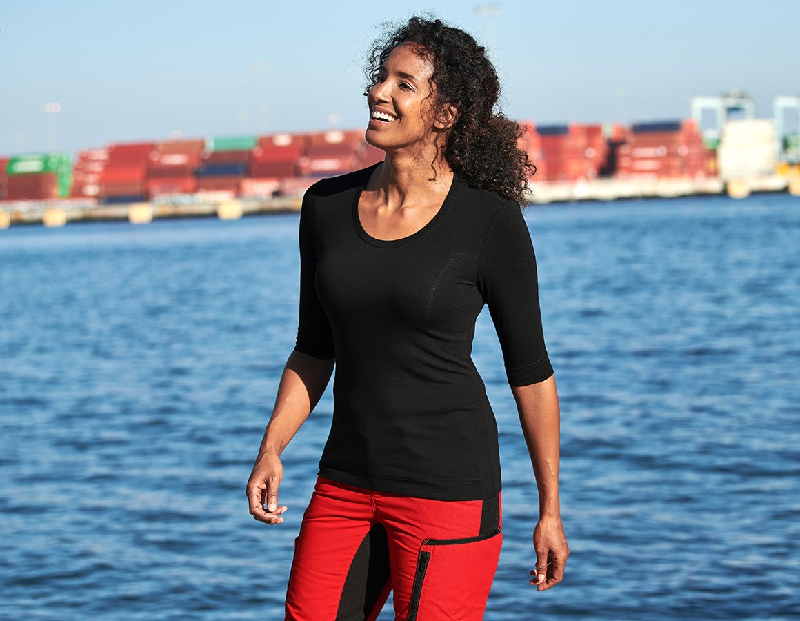 e.s. Shirt 3/4-Arm cotton stretch, Damen