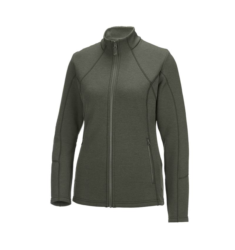 e.s. Funktions Sweatjacke melange, Damen