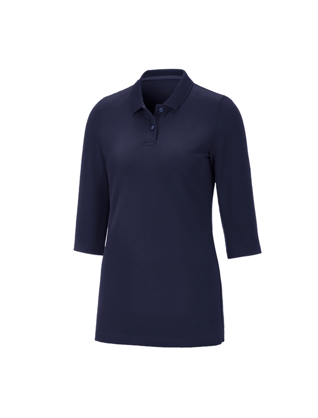 e.s. Piqué-Polo 3/4 Arm cotton stretch, Damen