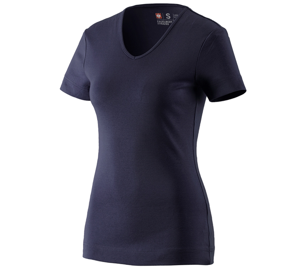 e.s. T-Shirt cotton V-Neck, Damen