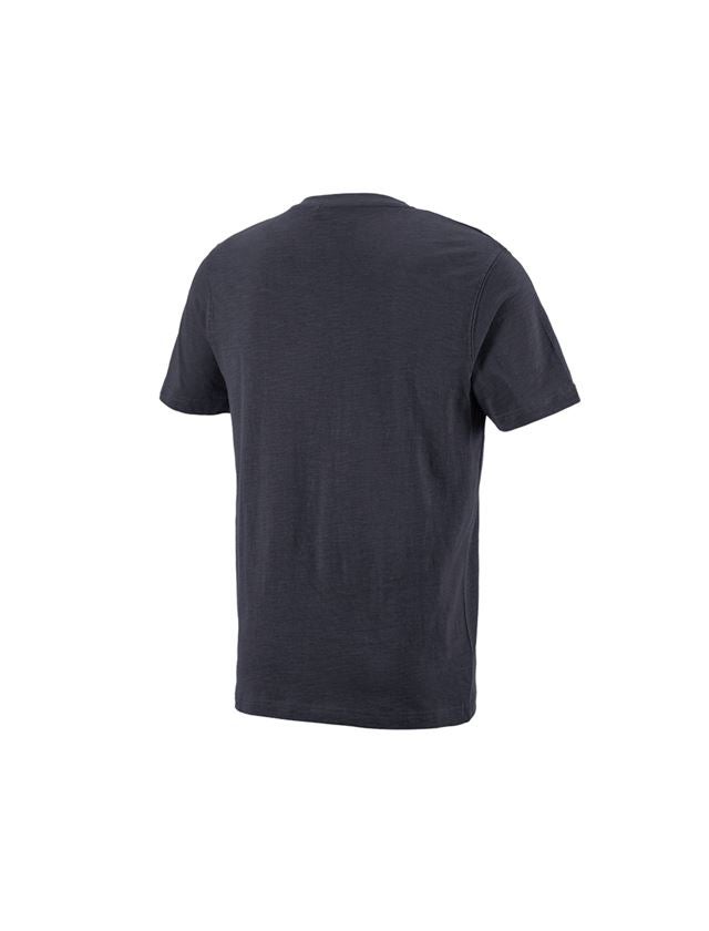 e.s. T-Shirt cotton slub V-Neck