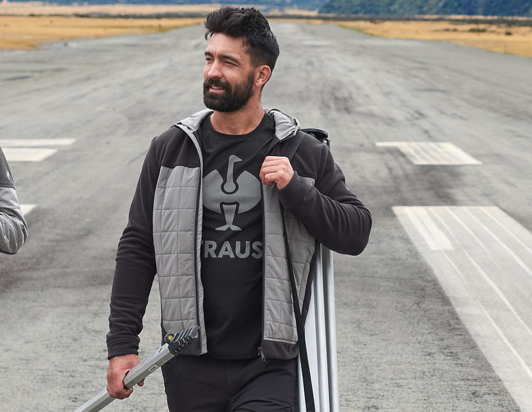 Hybrid Kapuzenfleecejacke e.s.concrete