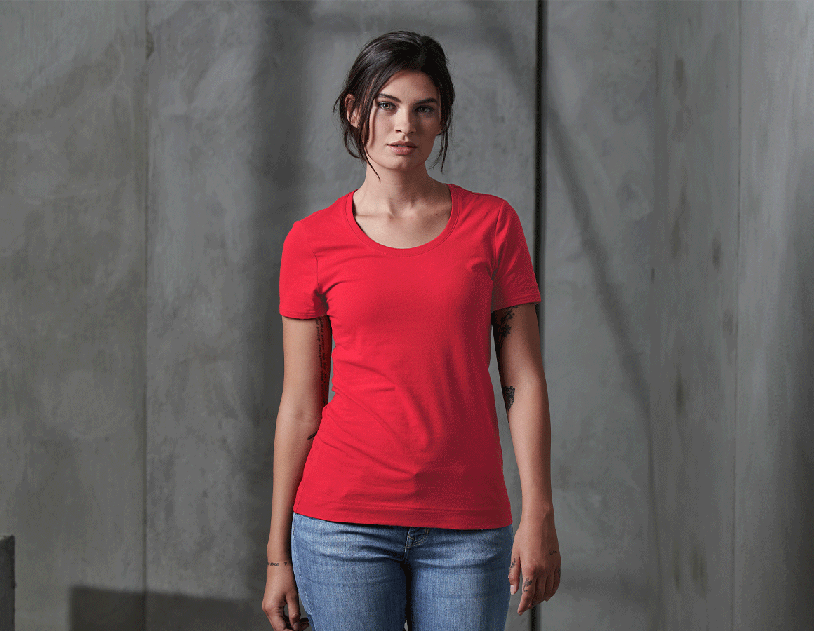 e.s. T-Shirt cotton stretch, Damen