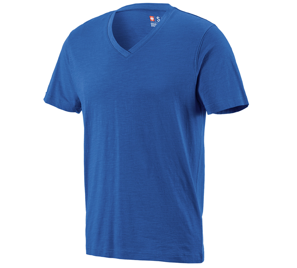 e.s. T-Shirt cotton slub V-Neck