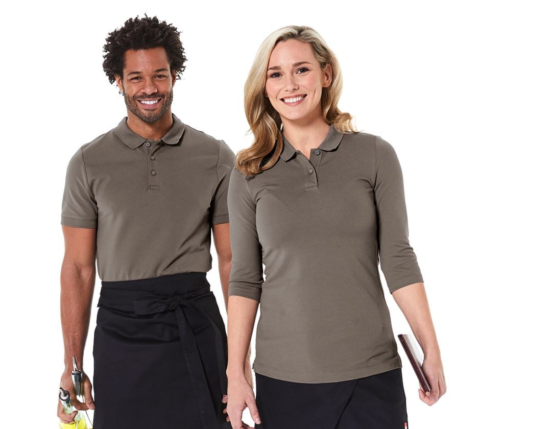 e.s. Piqué-Polo 3/4 Arm cotton stretch, Damen