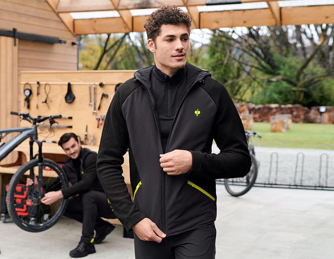 Hybrid Kapuzenstrickjacke e.s.trail