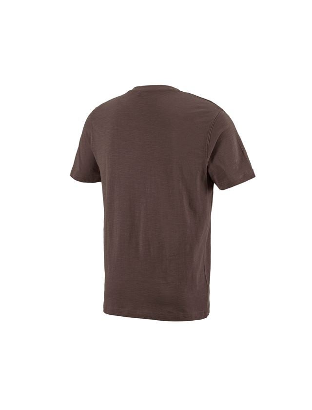 e.s. T-Shirt cotton slub V-Neck