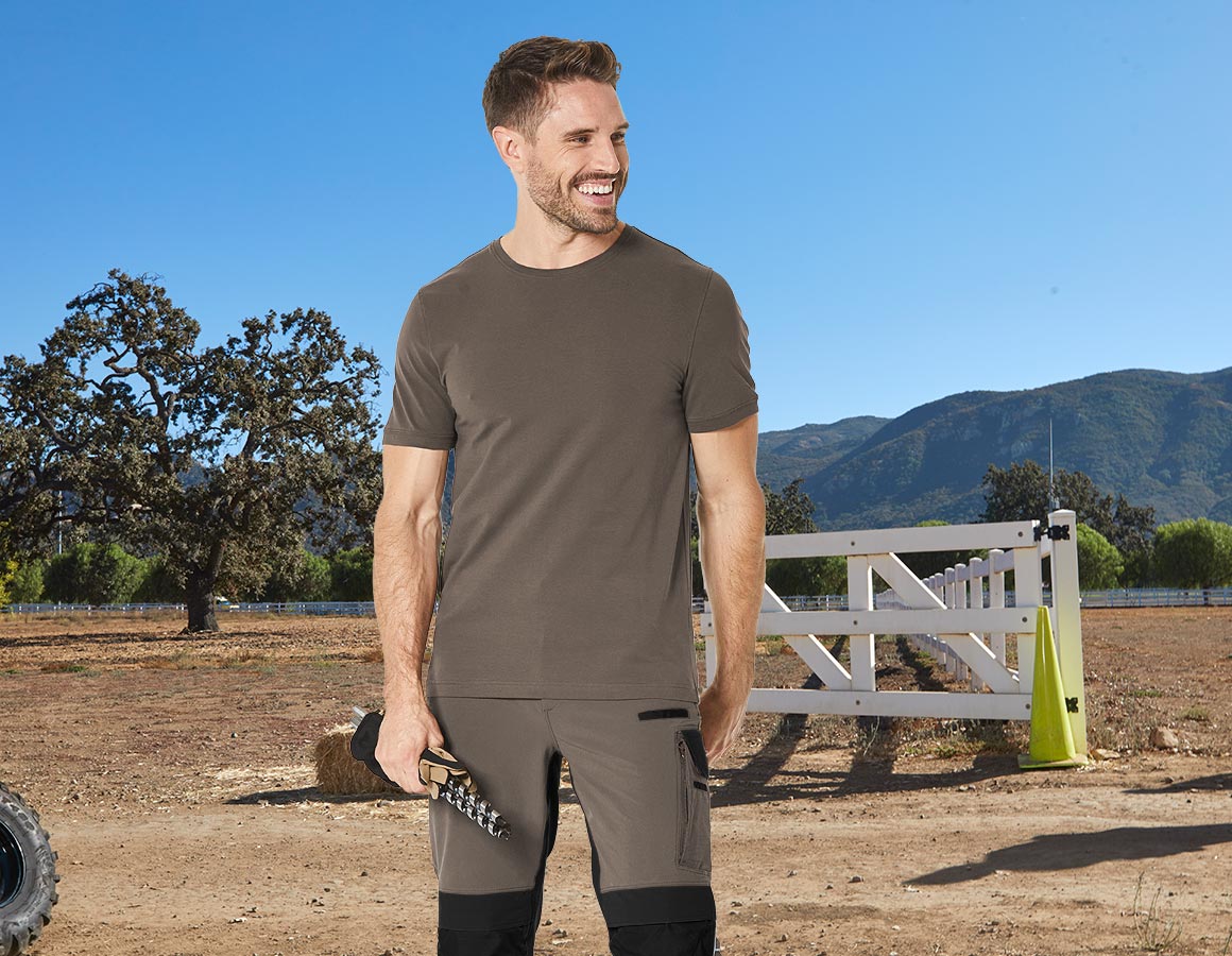 e.s. T-Shirt cotton stretch, slim fit