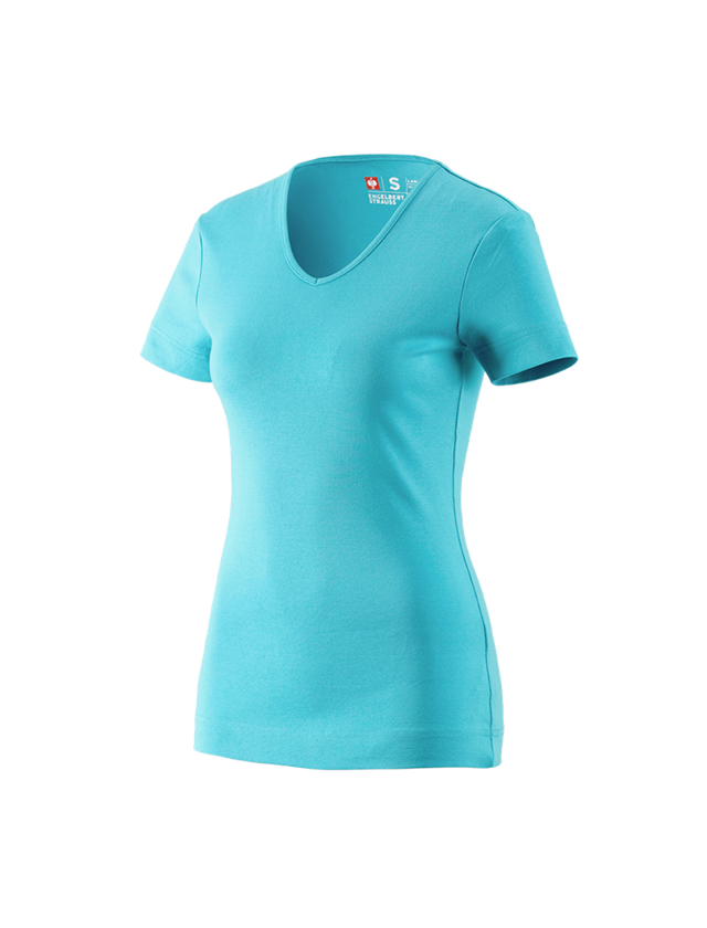 e.s. T-Shirt cotton V-Neck, Damen
