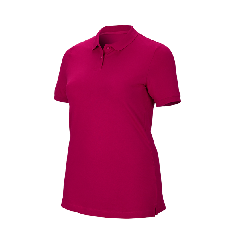 e.s. Piqué-Polo cotton stretch, Damen, plus fit