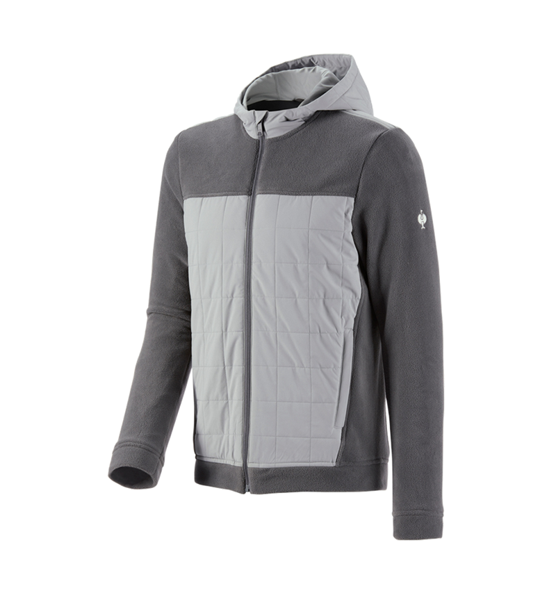 Hybrid Kapuzenfleecejacke e.s.concrete