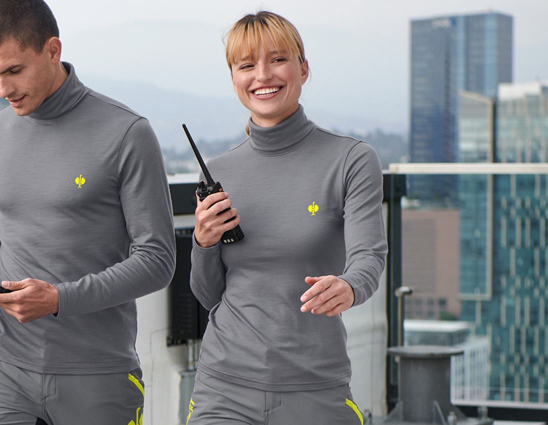 Rollkragenshirt Merino e.s.trail, Damen