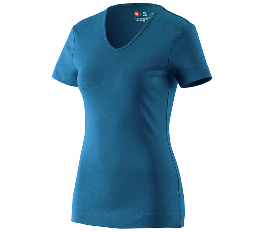 e.s. T-Shirt cotton V-Neck, Damen