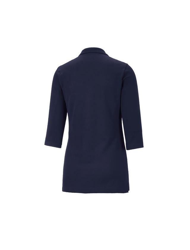e.s. Piqué-Polo 3/4 Arm cotton stretch, Damen