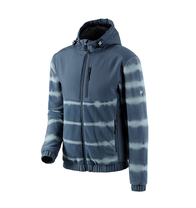 Hybrid Kapuzenfleecejacke tie-dye e.s.motion ten