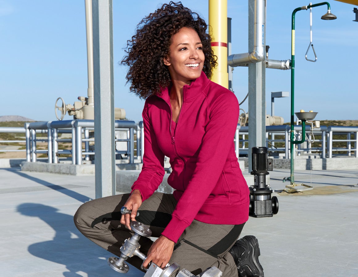 e.s. Sweatjacke poly cotton, Damen