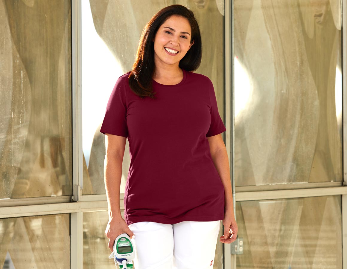 e.s. T-Shirt cotton stretch, Damen, plus fit