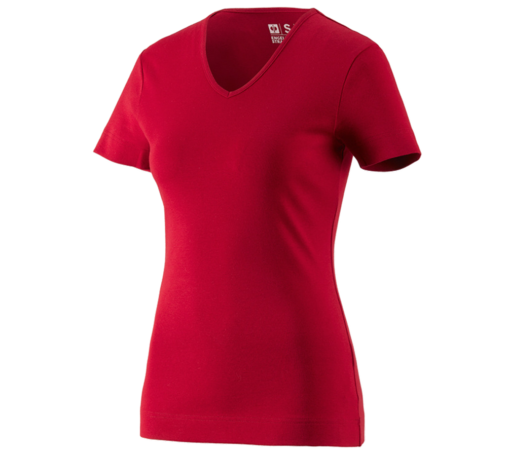 e.s. T-Shirt cotton V-Neck, Damen