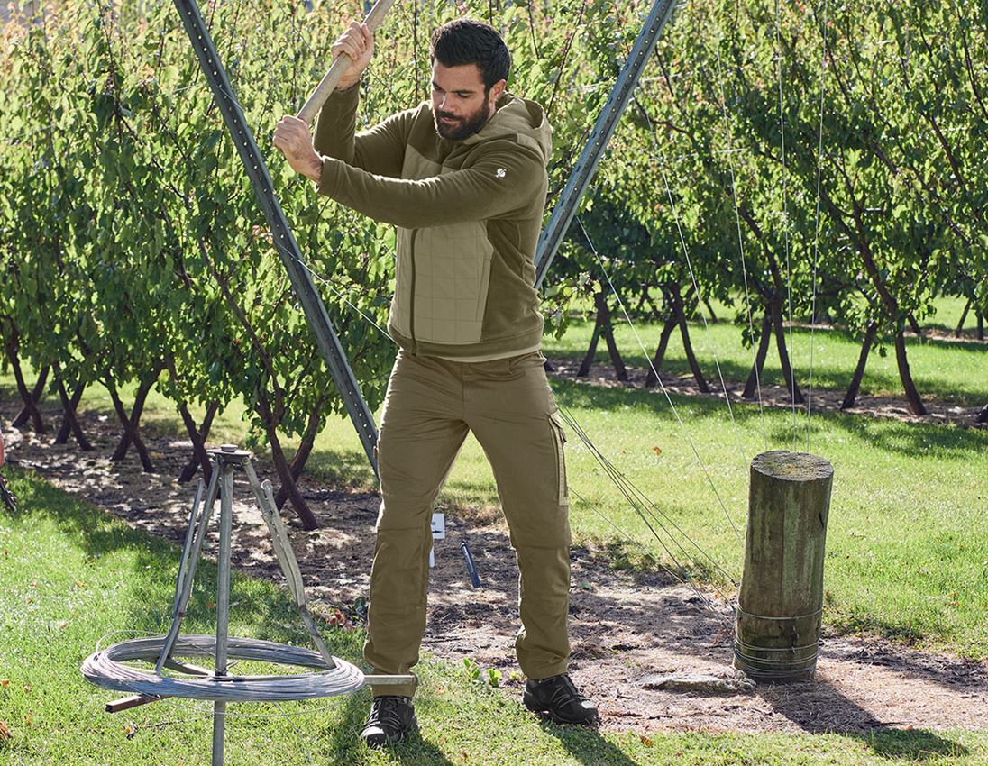 Hybrid Kapuzenfleecejacke e.s.concrete