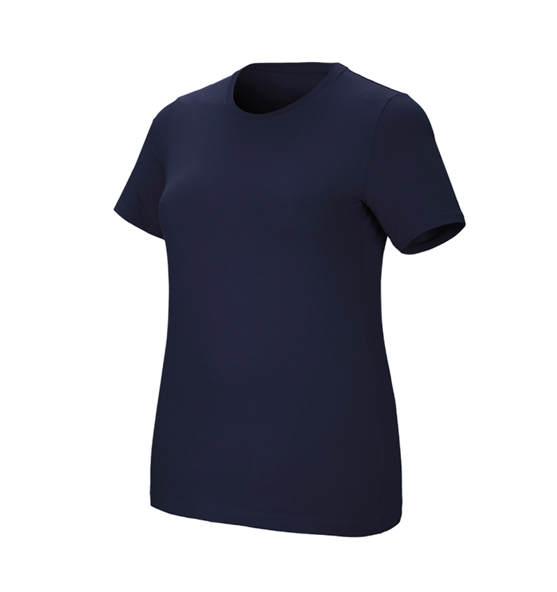 e.s. T-Shirt cotton stretch, Damen, plus fit