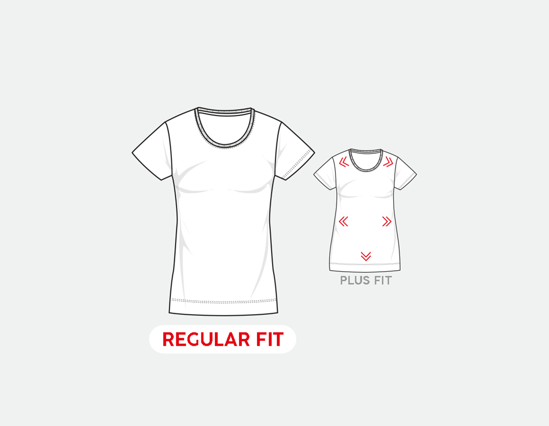 e.s. T-Shirt cotton stretch, Damen